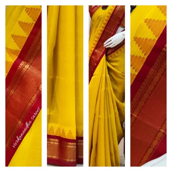 Temple border saree